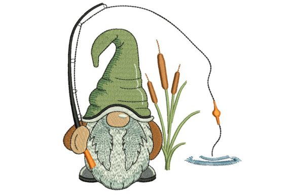Fishing Gnome: A Charming Embroidery Design Review